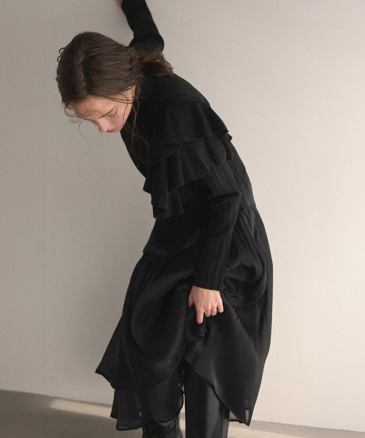 Milfull Frill Knit Tops