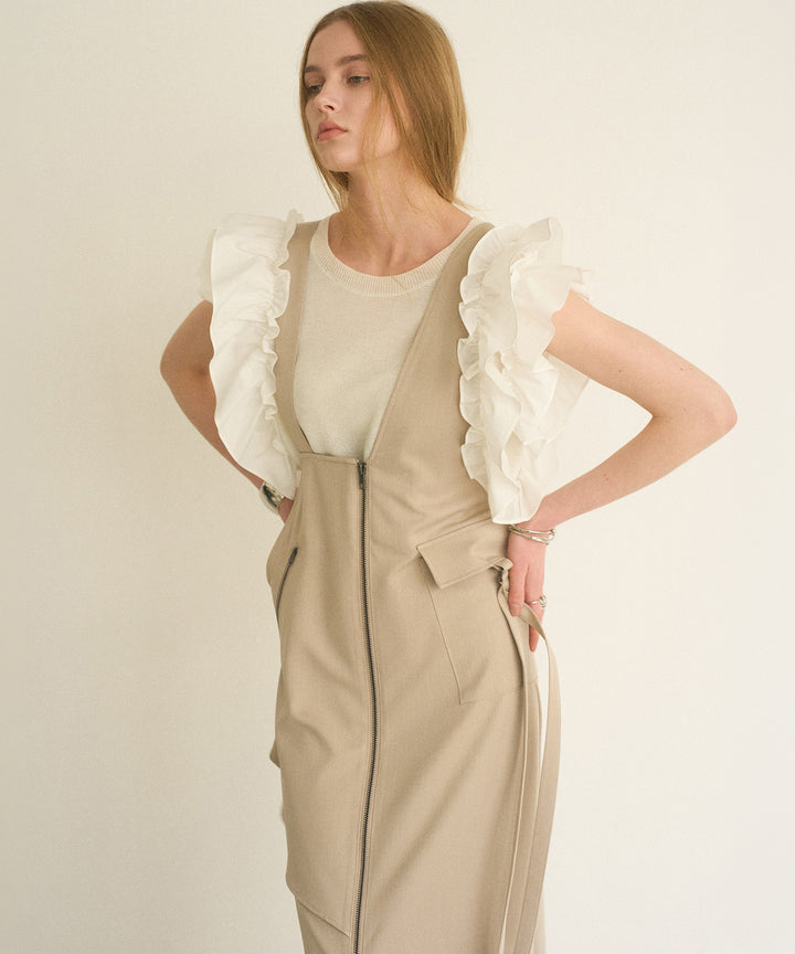 Zip Pencil Asymmetry Dress