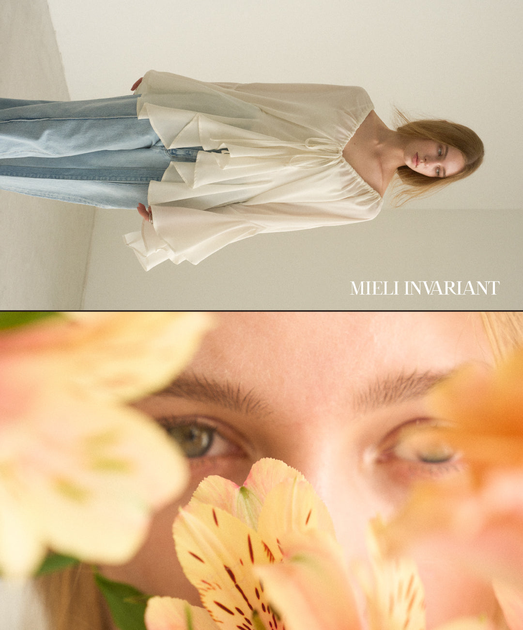 専用　ニット　2ウェイ　ミエリインヴァリエント　オフショルダー　パフスリーブ MIELI INVARIANT（ミエリインヴァリアント） ニット セーター Bell