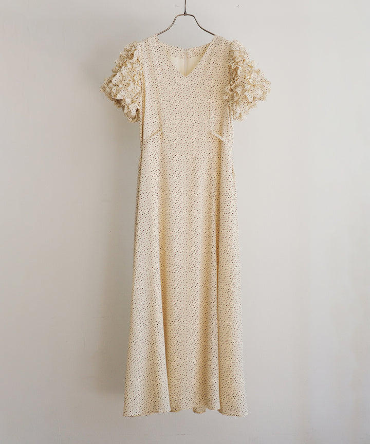 Color Dot Frill Dress