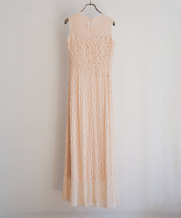 Shirring Lace Bustier Dress