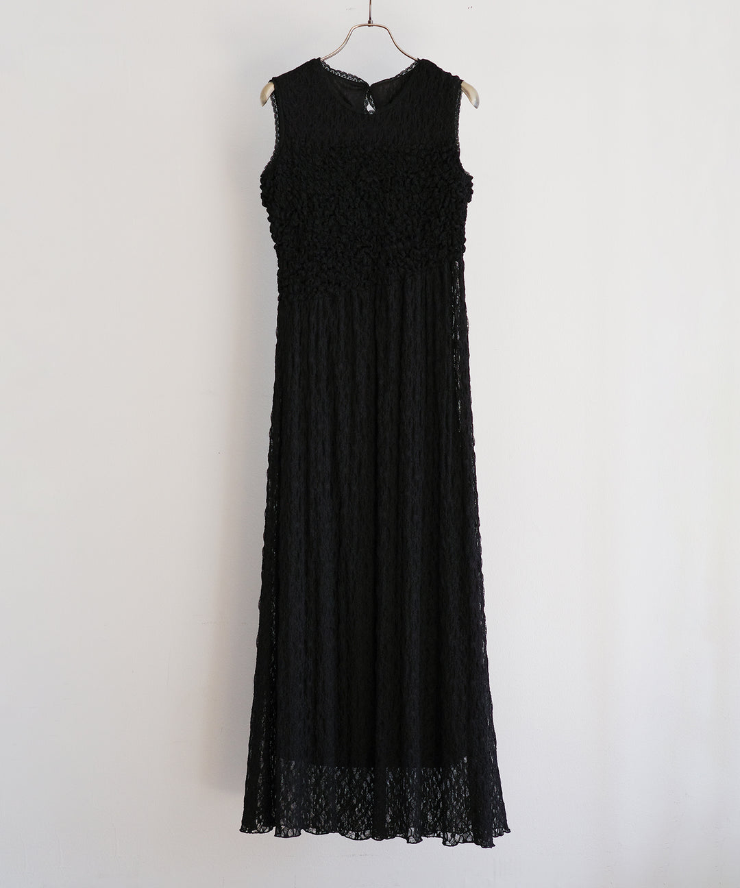 Shirring Lace Bustier Dress