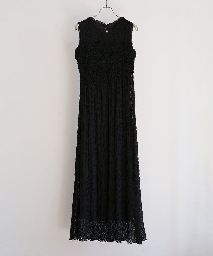 Shirring Lace Bustier Dress