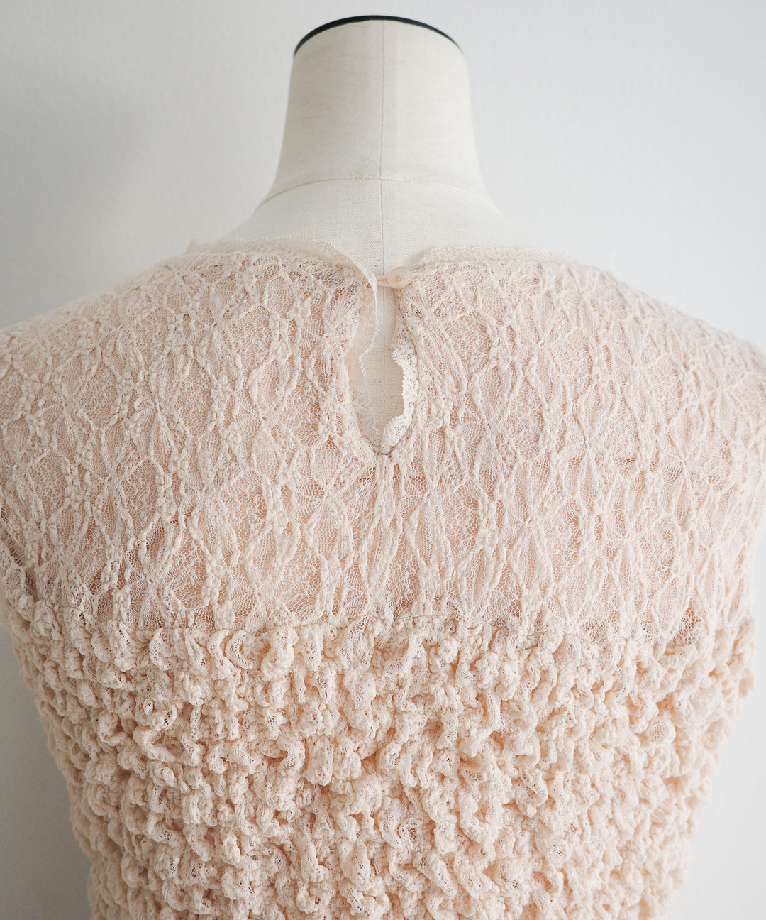 Shirring Lace Bustier Dress