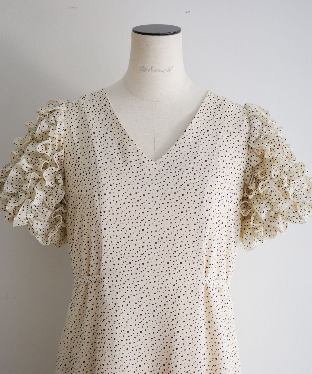 Color Dot Frill Dress