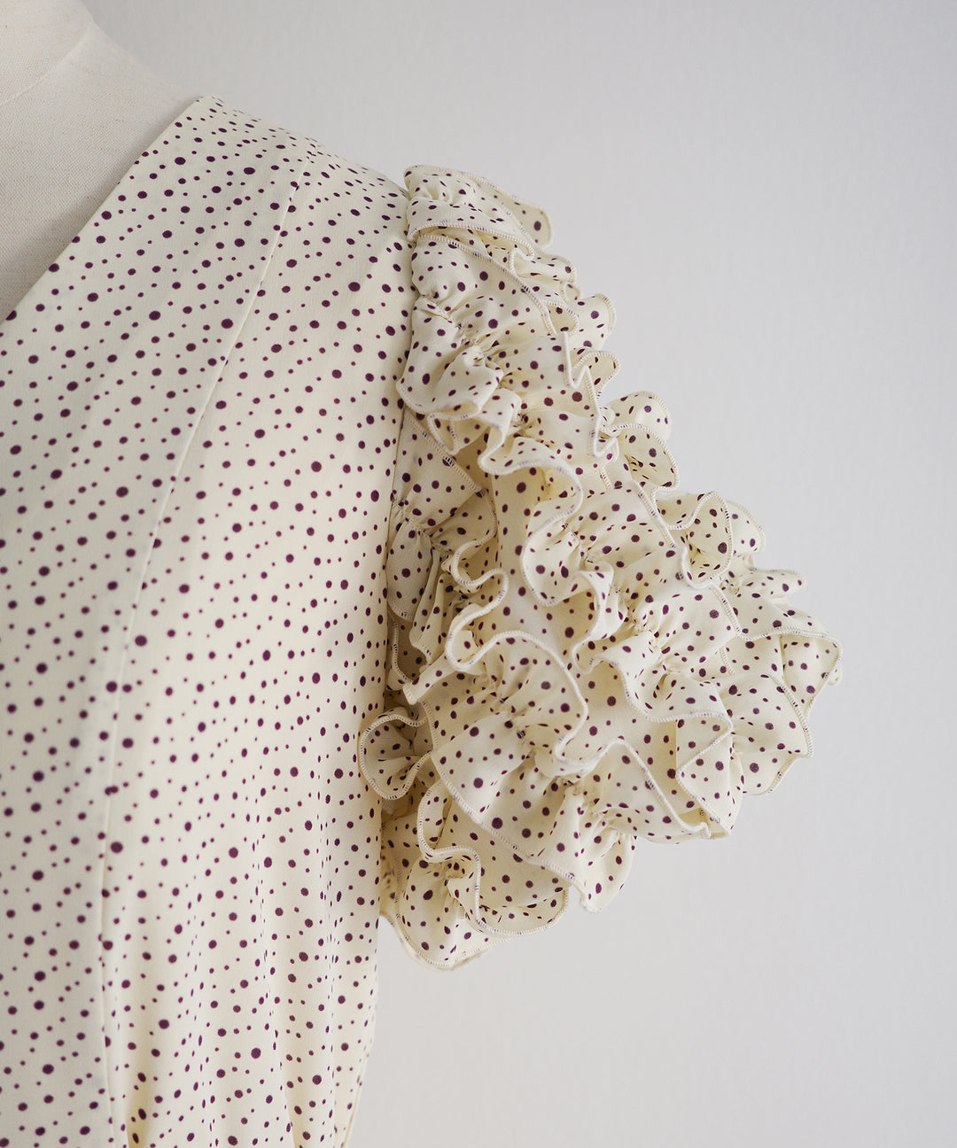 Color Dot Frill Dress
