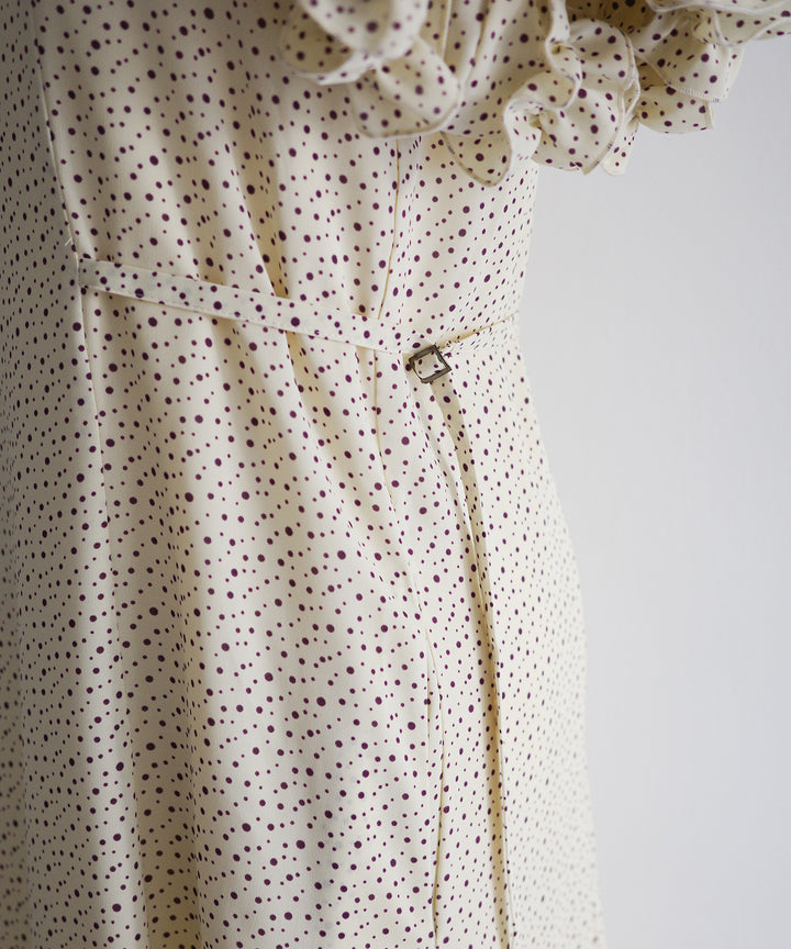 Color Dot Frill Dress