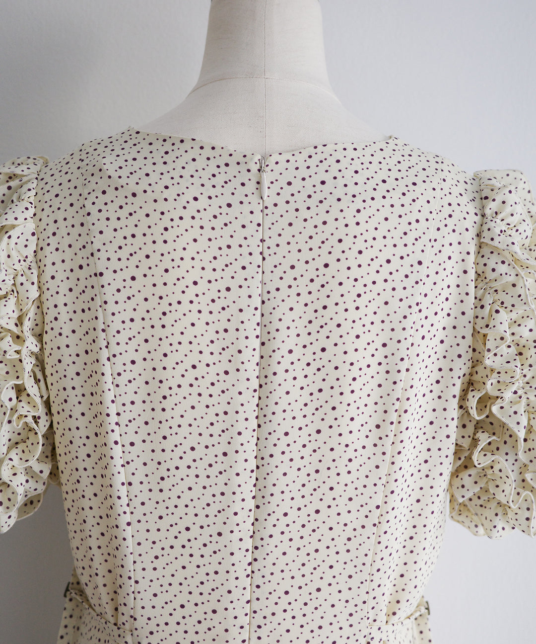 Color Dot Frill Dress