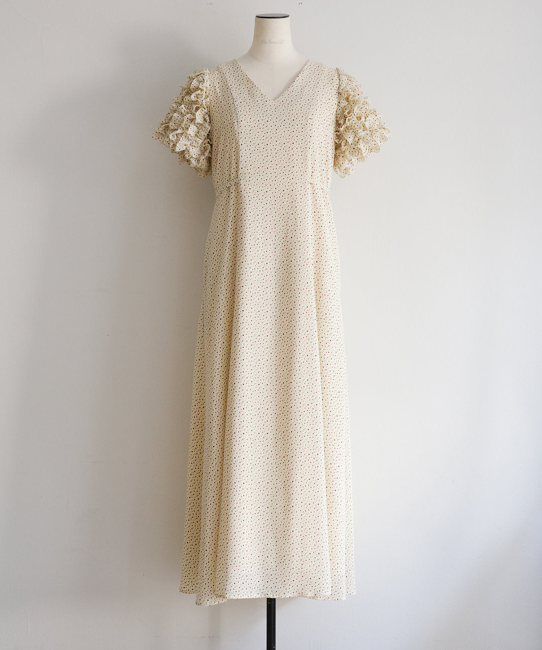 Color Dot Frill Dress