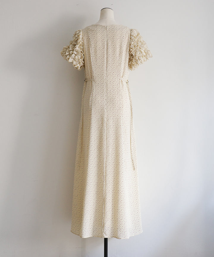 Color Dot Frill Dress