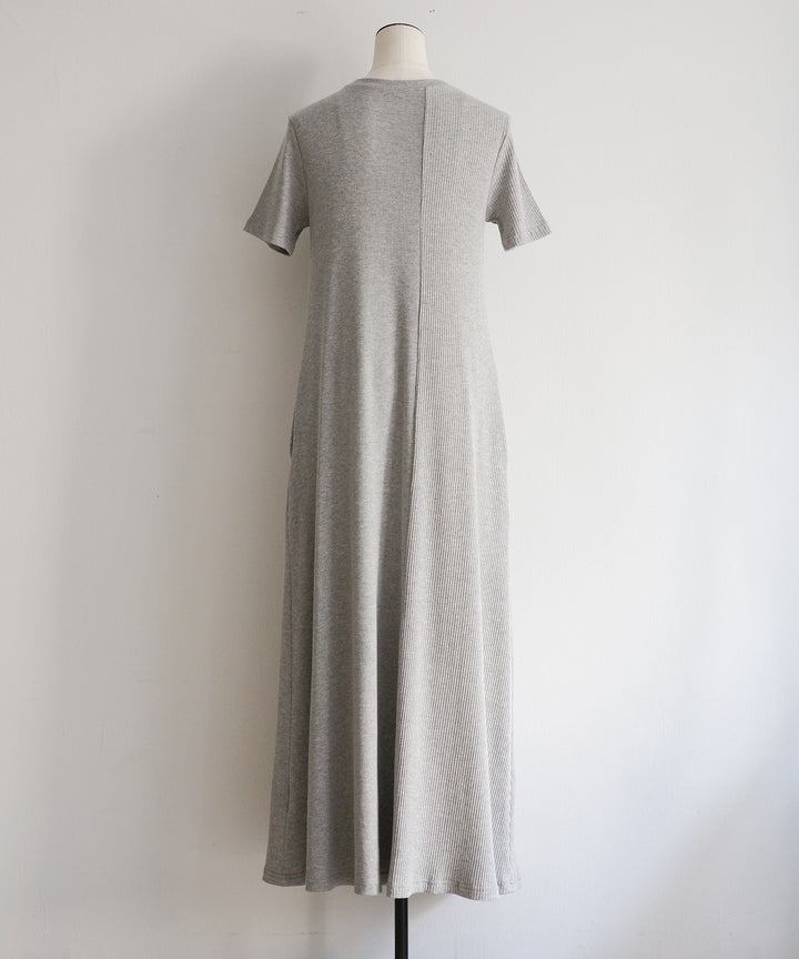 Rib Pitch Cut Flare Dress