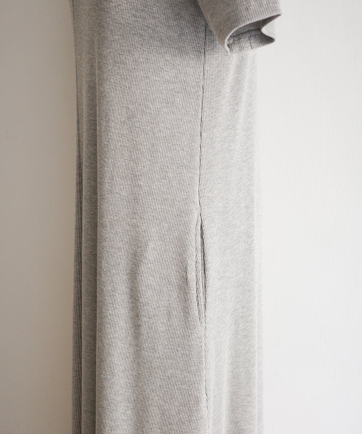 Rib Pitch Cut Flare Dress