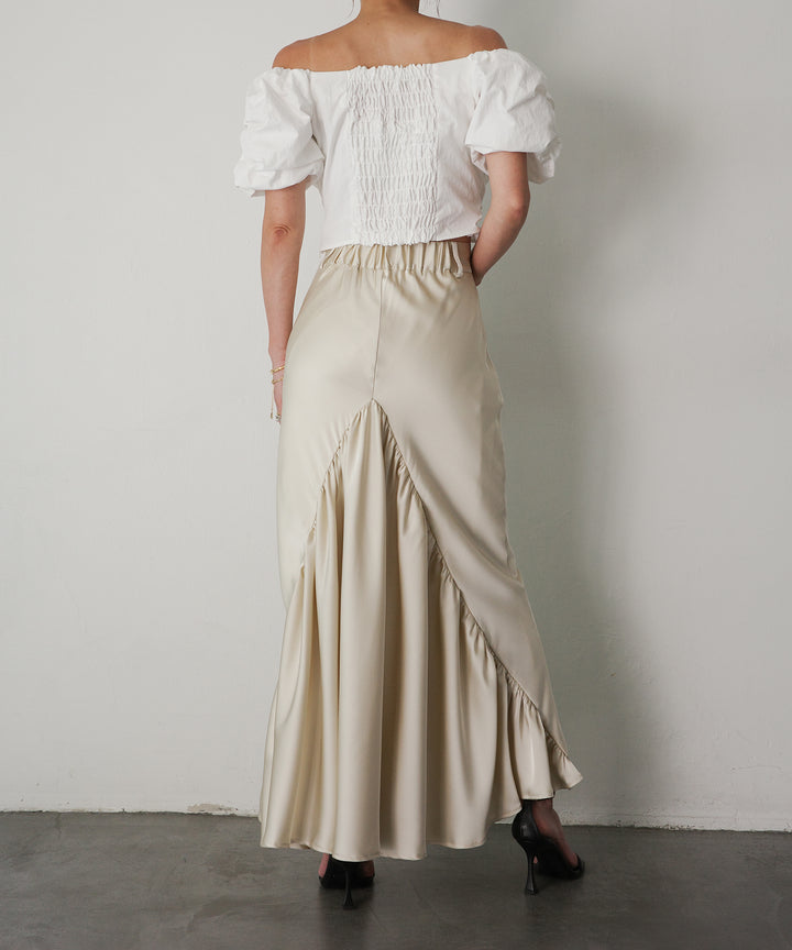 Satin Drape Mermaid Skirt