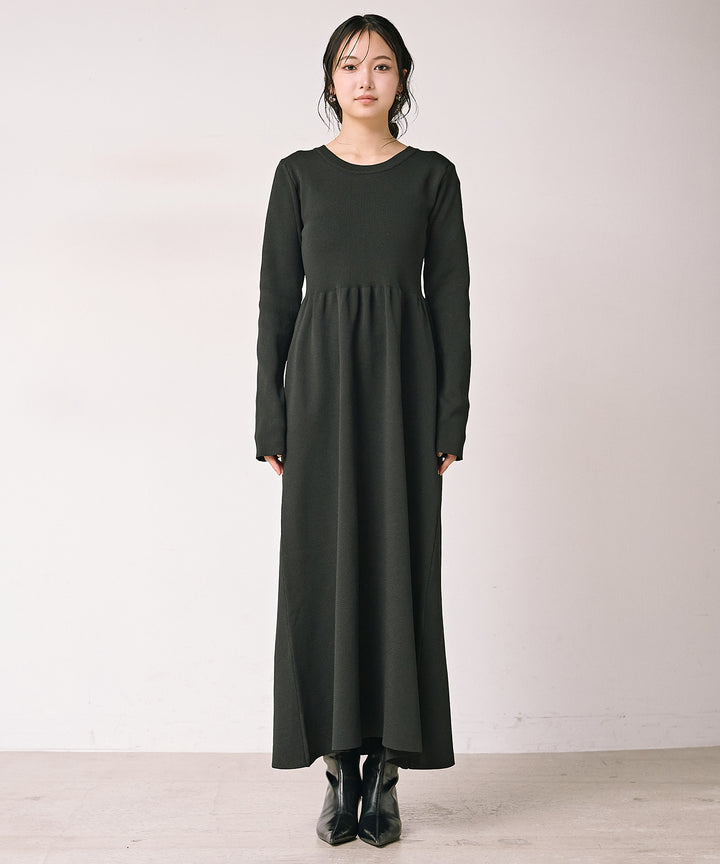 [SET]Teddy Loop C/D Knit+Tension Flare Knit Onepiece(2set)