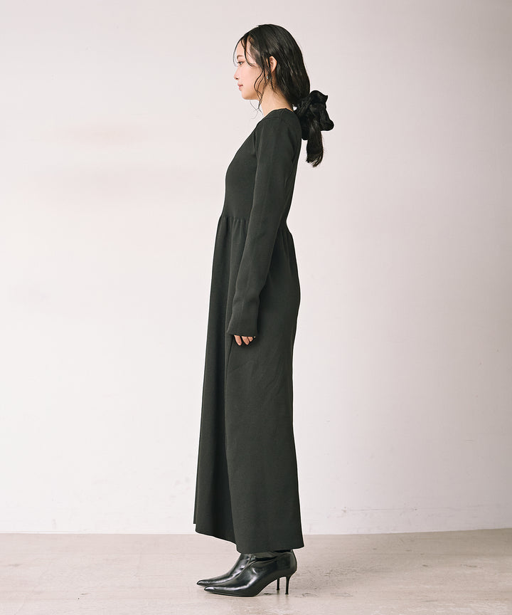 [SET]Teddy Loop C/D Knit+Tension Flare Knit Onepiece(2set)