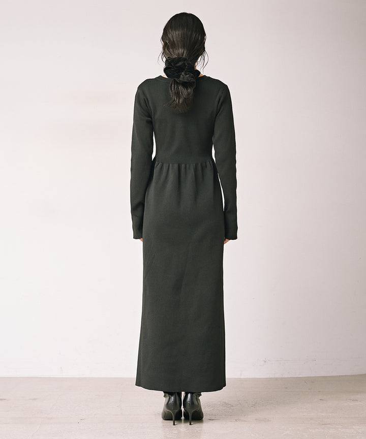 [SET]Teddy Loop C/D Knit+Tension Flare Knit Onepiece(2set)