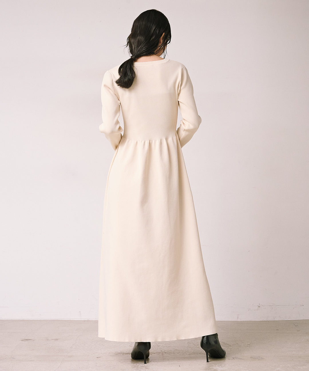 [SET]Teddy Loop C/D Knit+Tension Flare Knit Onepiece(2set)