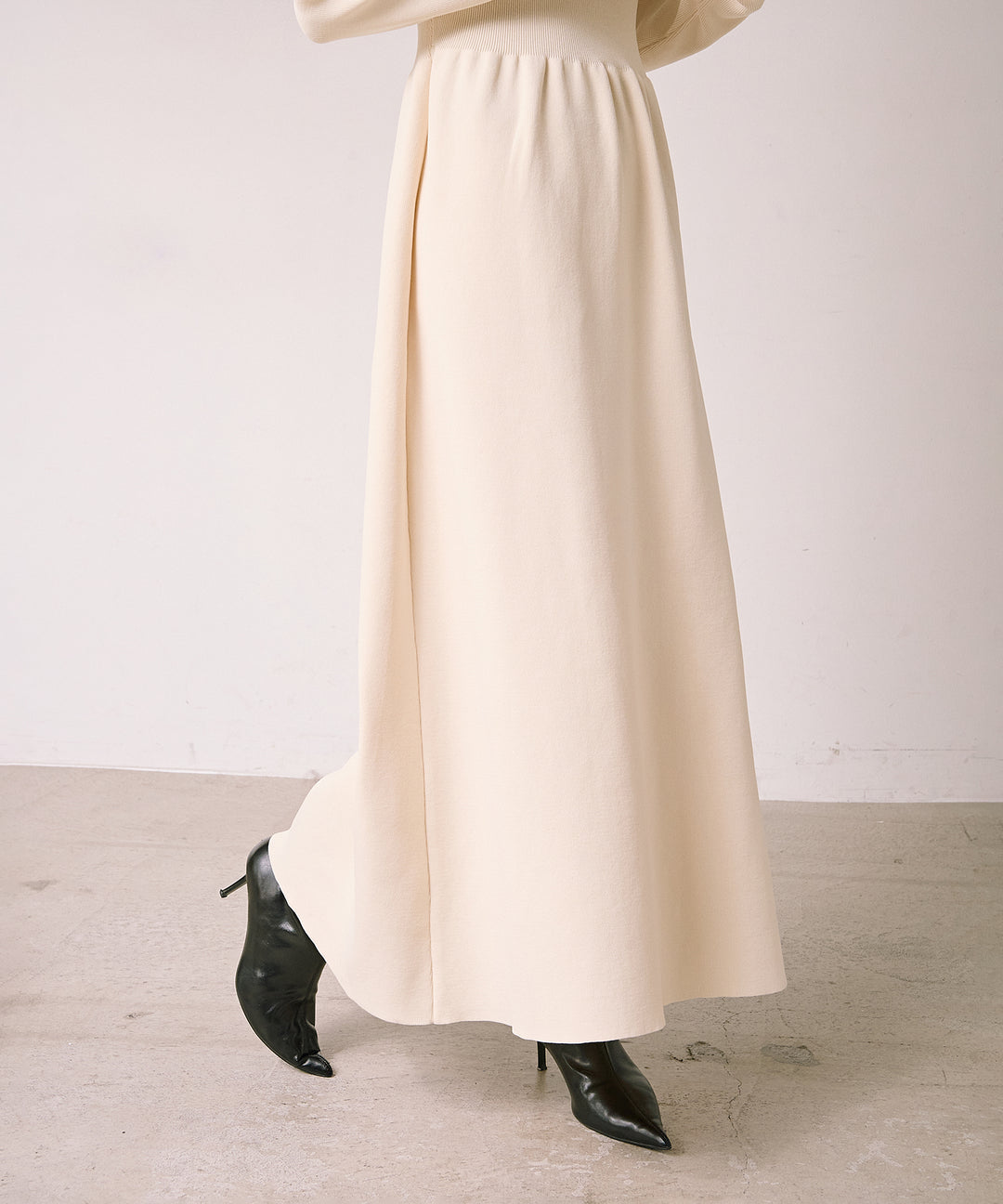 [SET]Teddy Loop C/D Knit+Tension Flare Knit Onepiece(2set)