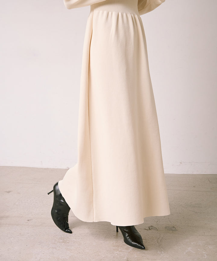 [SET]Teddy Loop C/D Knit+Tension Flare Knit Onepiece(2set)