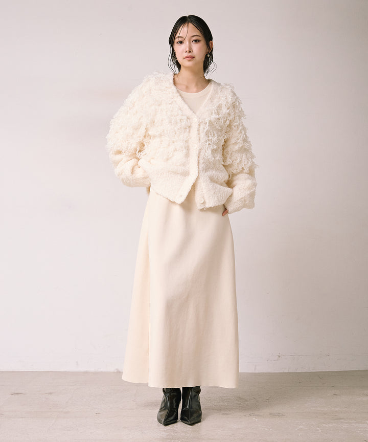 (eliuu)Tension Flare Knit Onepiece