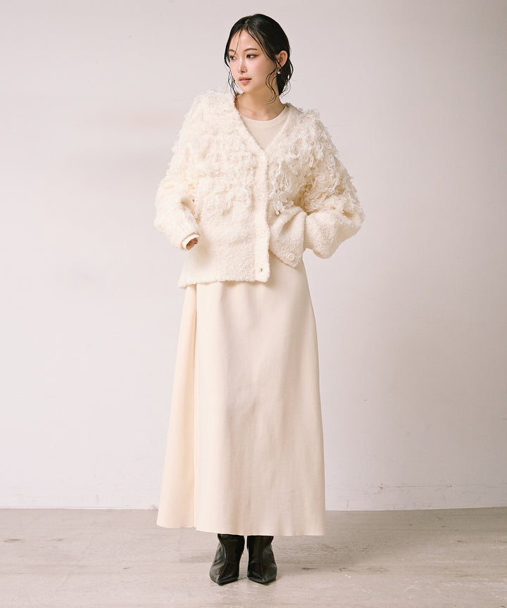 (eliuu)Tension Flare Knit Onepiece