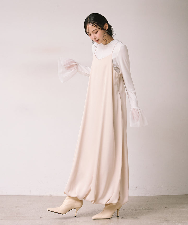 (eliuu)Luminous Satin Balloon C/A Onepiece