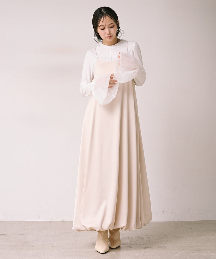 (eliuu)Luminous Satin Balloon C/A Onepiece