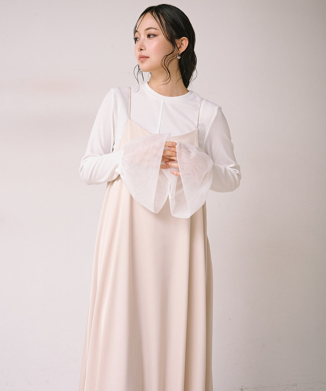 (eliuu)Luminous Satin Balloon C/A Onepiece