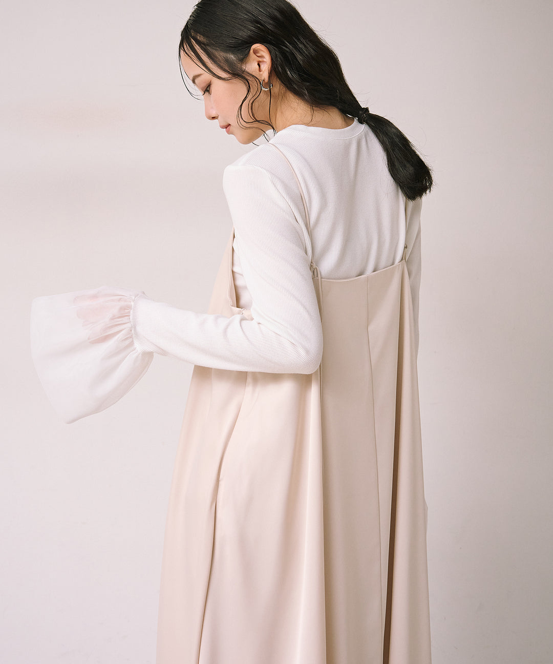 (eliuu)Luminous Satin Balloon C/A Onepiece