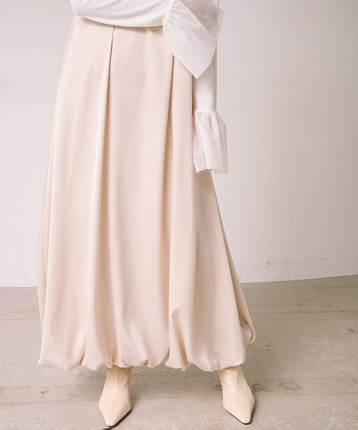 [SET]Luminous Satin Balloon C/A Onepiece+Combination Bell Top