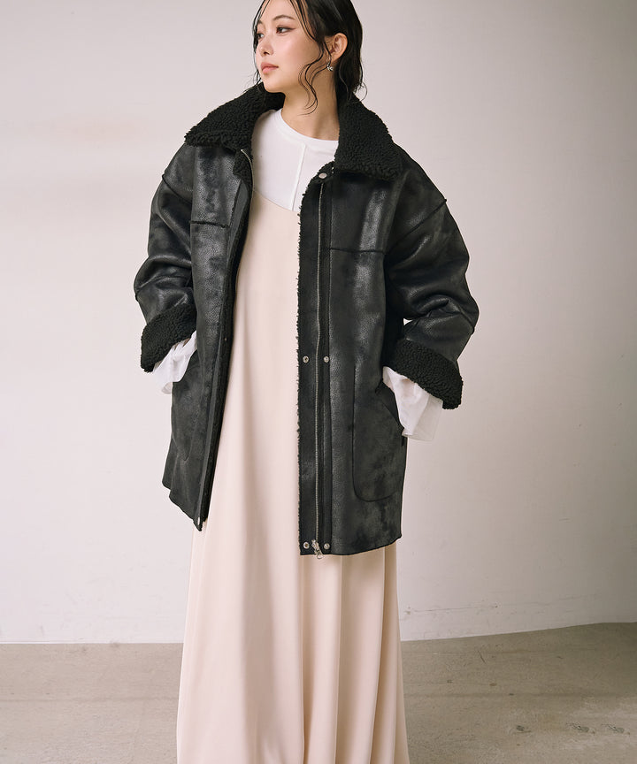 [SET]Luminous Satin Balloon C/A Onepiece+Combination Bell Top