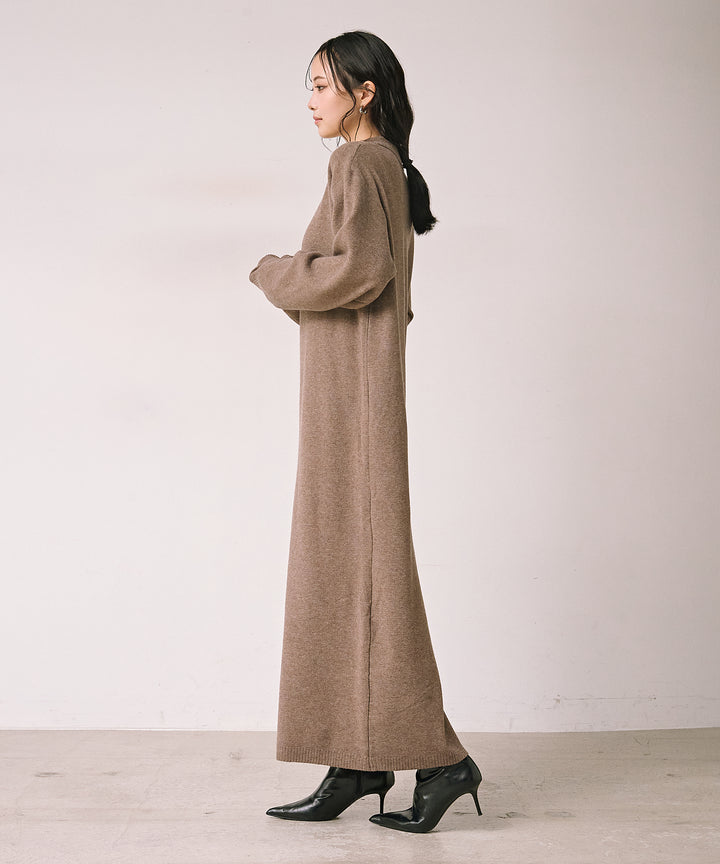 (eliuu)Polo Airy Knit Onepiece