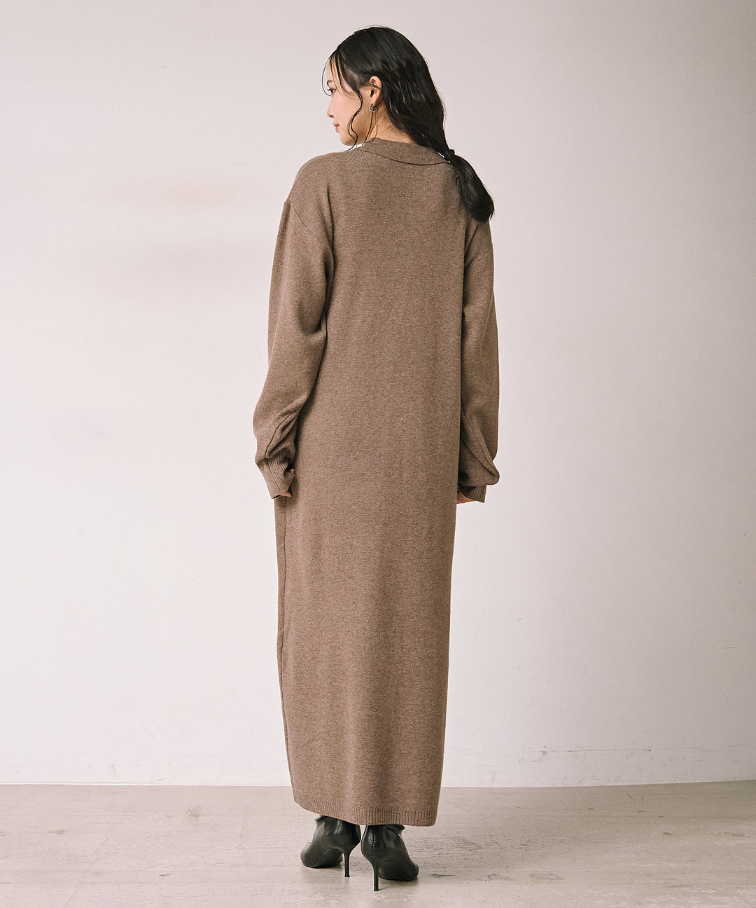 (eliuu)Polo Airy Knit Onepiece