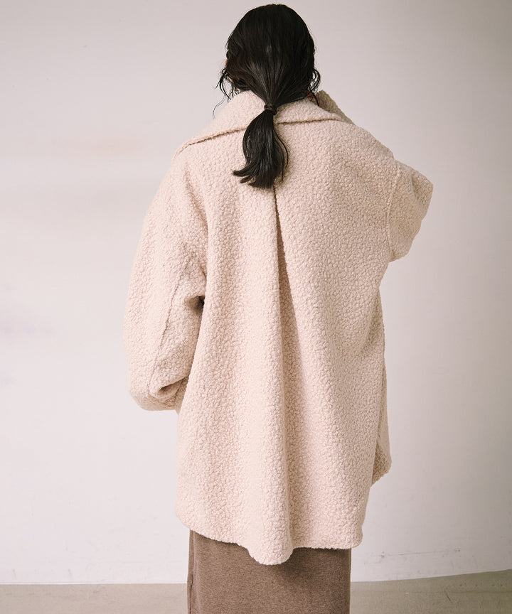 (eliuu)Loop Tweed Jacket Coat