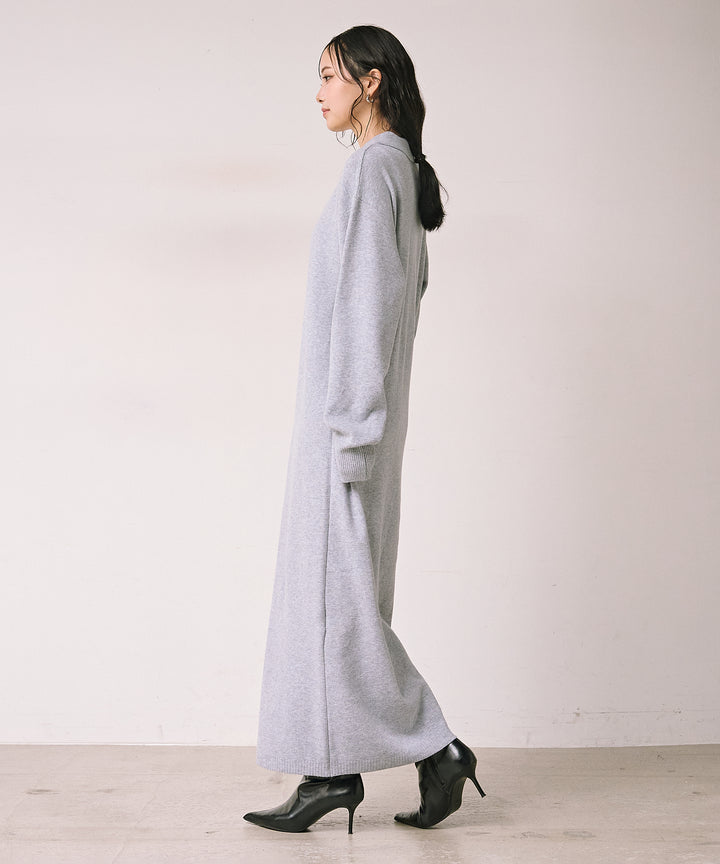 (eliuu)Polo Airy Knit Onepiece