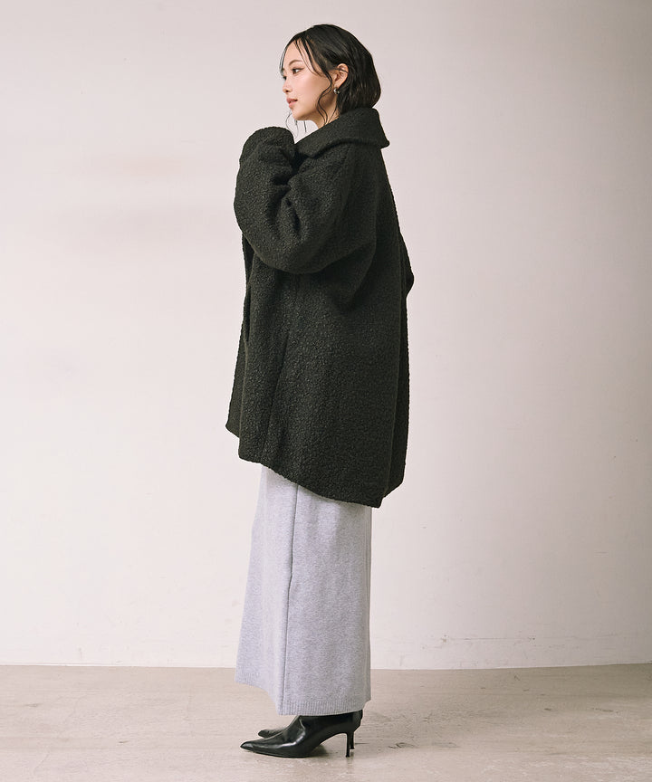 (eliuu)Loop Tweed Jacket Coat