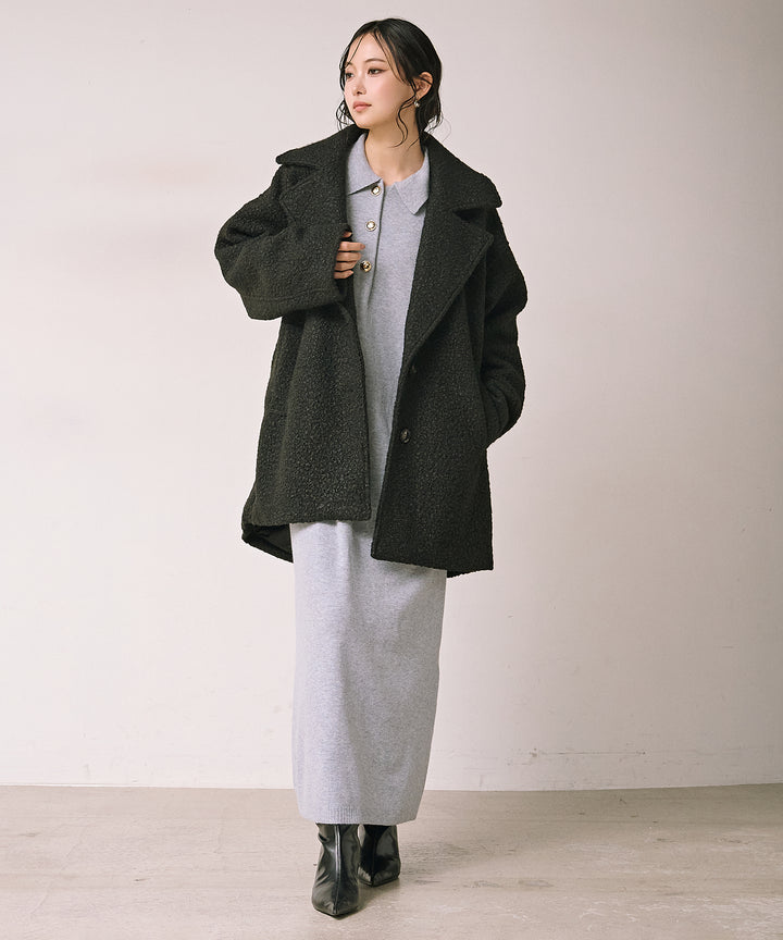 (eliuu)Polo Airy Knit Onepiece