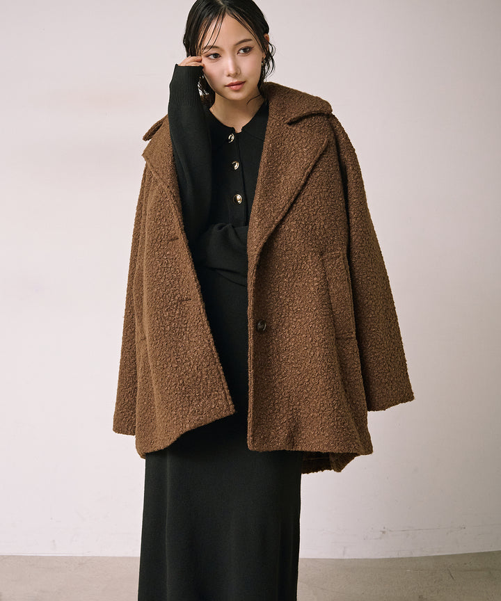 (eliuu)Loop Tweed Jacket Coat