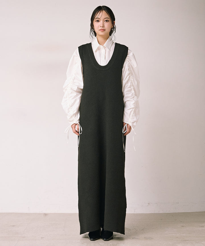 (eliuu)Draw Sleeve Shirt