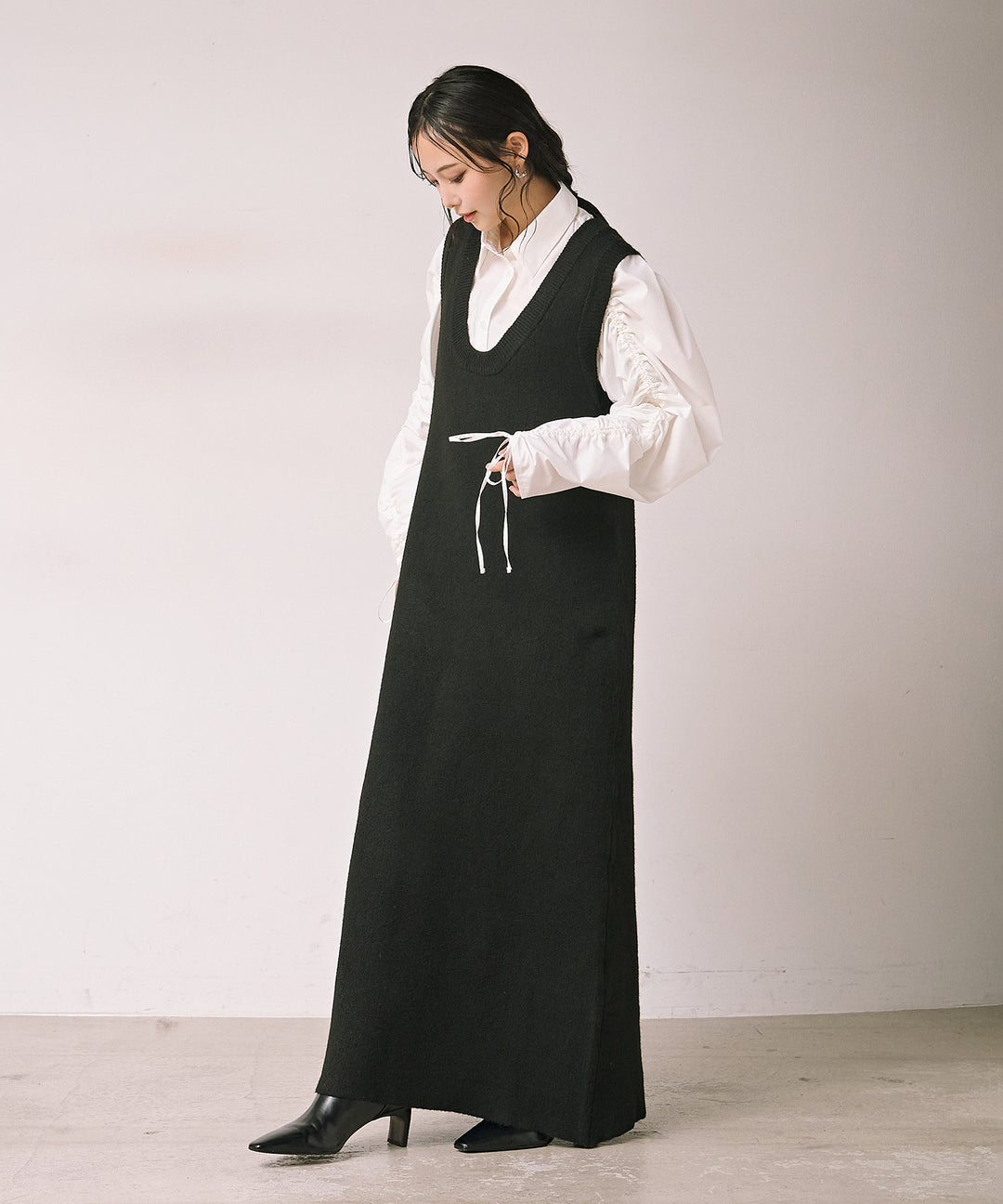 (eliuu)Draw Sleeve Shirt