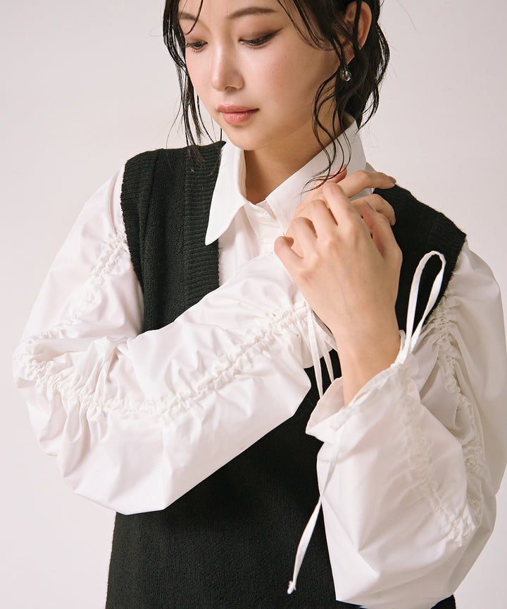 (eliuu)Draw Sleeve Shirt