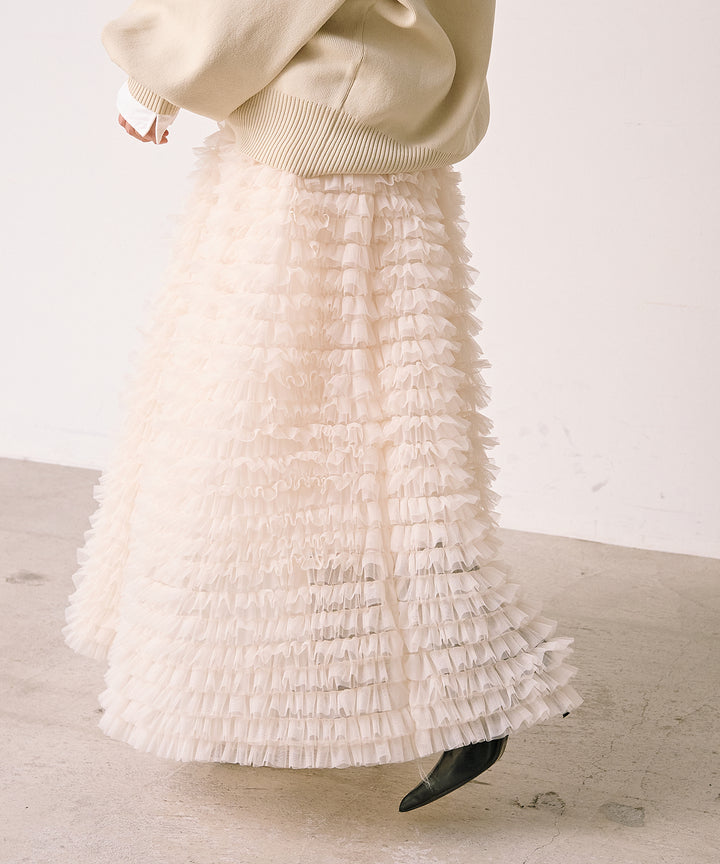 (eliuu)Verbena Pin Tulle Skirt