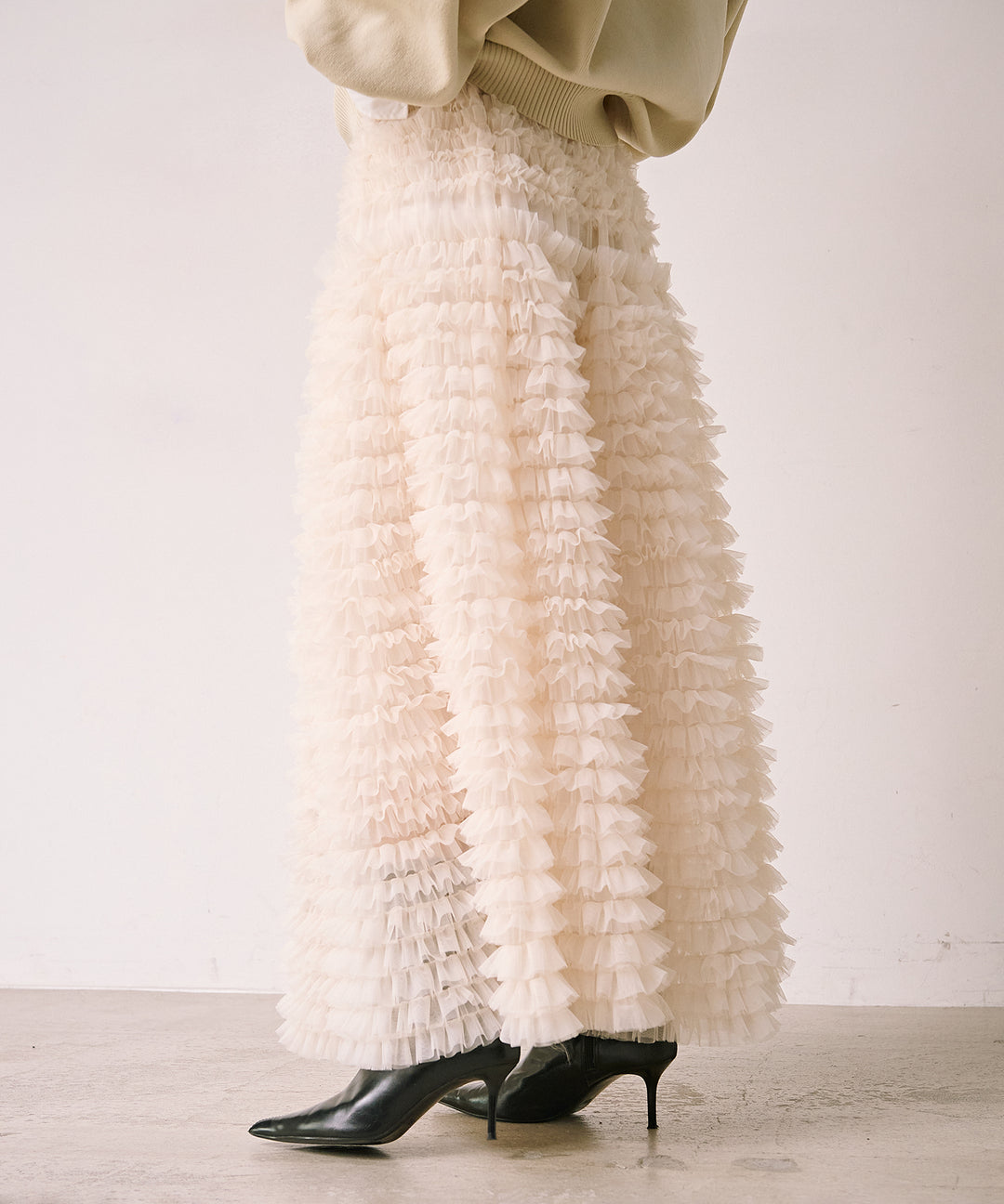 (eliuu)Verbena Pin Tulle Skirt