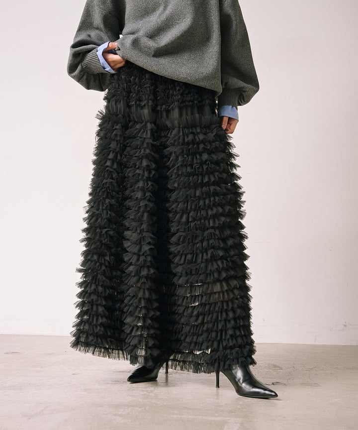 (eliuu)Verbena Pin Tulle Skirt