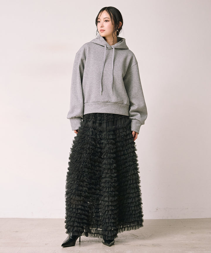 [SET]Brush Fleece Hoodie+Verbena Pin Tulle Skirt(2set)