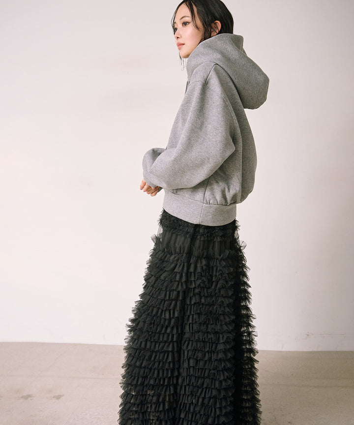 [SET]Brush Fleece Hoodie+Verbena Pin Tulle Skirt(2set)