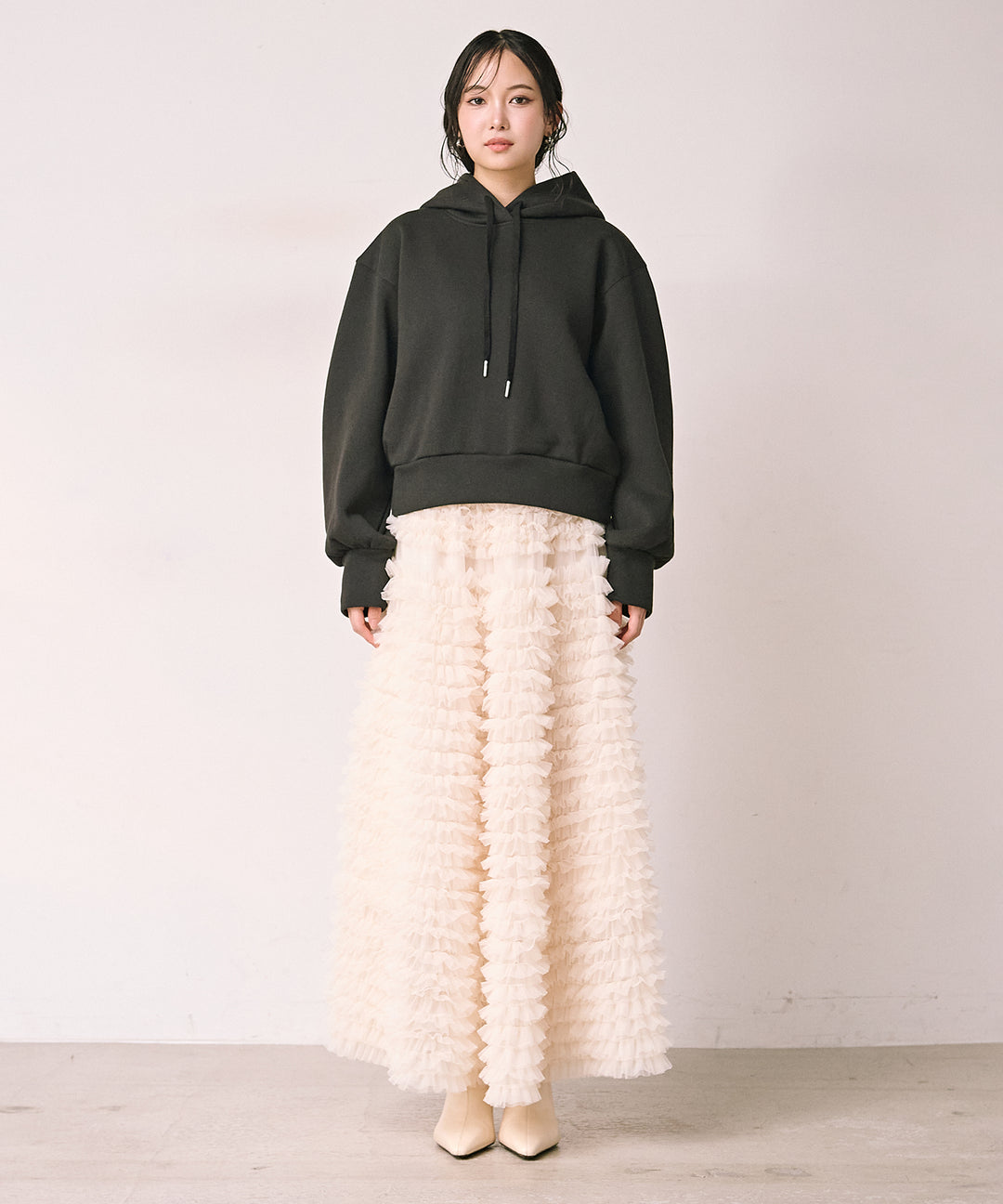 (eliuu)Brush Fleece Hoodie