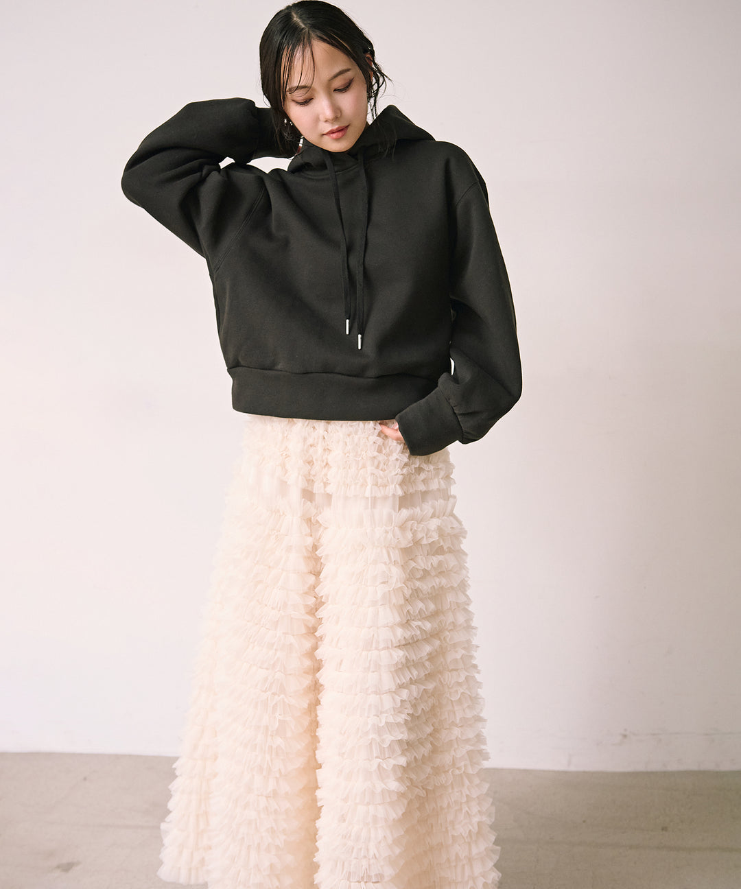 (eliuu)Brush Fleece Hoodie