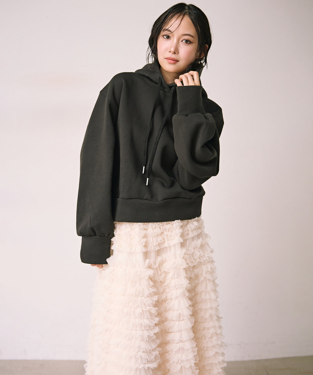 (eliuu)Brush Fleece Hoodie