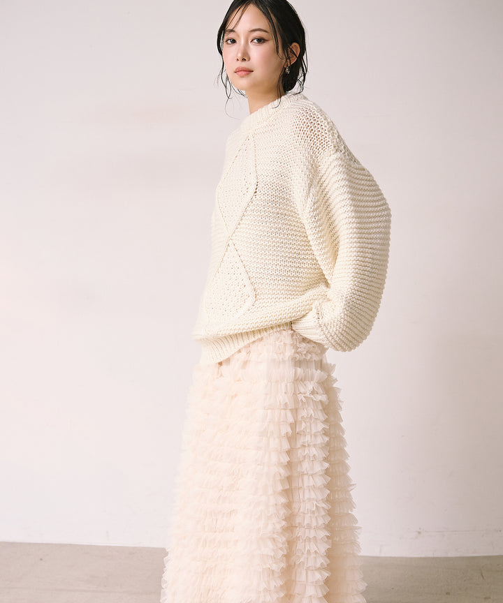 (eliuu)Argyle Plump Knit PO